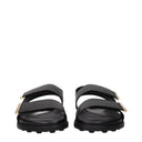 Tod's Frauen's Ledersandalen Schwarz