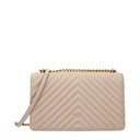 Pinko Love One Shoulder Bag Woman Beige Leather