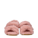 Max Mara Sandyc Women's Eco Fur Sandals Pink/Blush