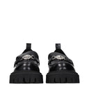 Versace Women's Leather Black Loafers