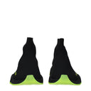Balenciaga Speed 2.0 Women's Sneakers Black Fabric/Fluorescent Yellow