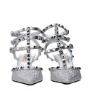 Valentino Garavani Women's Sandals Silver Patent Leather