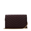 Saint Laurent Cassandre Pochette Women's Red/Cabernet Leather