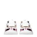 Roger Vivier Motor Sneakers Women White/Rose Metallic Fabric