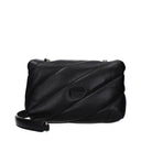 Pinko Damess Love Puff Schoudertas Leer Zwart/Zilver