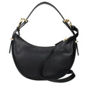 Prada Women's Arqué Leather Handbags Black