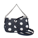 Michael Kors Carmela Women's Handbag Fabric Blue/Navy Blue