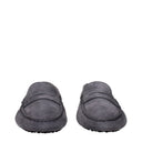 Zamszowe mokasyny damskie Tod's, szare/tar