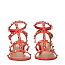 Valentino Garavani Sandales Rockstud Femmes Cuir orange/mandarine
