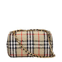 Burberry Lola Women's Shoulder Bag Beige/Black Fabric