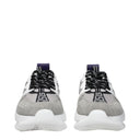 Versace Women's Suede Sneakers Gray/Purple