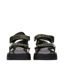 Celine Men's Sandals Green/Black Fabric