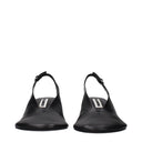 Jil Sander Damens Sandalen Leder Schwarz