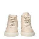 Eleventy Women's Beige Leather Ankle Boots