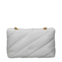 Pinko Love Puff Women's Crossbody Bag Leather Grey/Grey Pearl