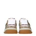 Gucci Women's Sneakers Fabric Beige/Pink