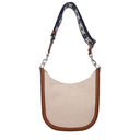 Valentino Garavani Men's Crossbody Bag Beige/Tobacco Fabric