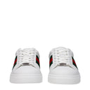 Gucci Hombres Zapatillas de Cuero Blancas