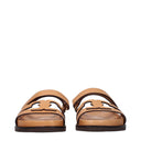 Tory Burch 女式乐福鞋和木底鞋s 皮革 棕色/驼色