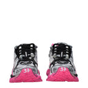 Balenciaga Runner Women's Sneakers Gray Fabric/Fluorescent Pink