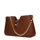 Celine Shoulder Bag Camille 16 Women Leather Brown/Tan