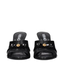 Versace Wedges Damen Leder Schwarz