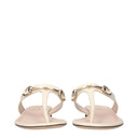 Gucci Women's Flip Flops Leather Beige/Ivory