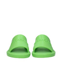 Salvatore Ferragamo Geneva Men's Flip Flops And Clogs Green/Lime Rubber
