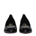 Saint Laurent Anais Donna Black Leather Low Cut Neckline