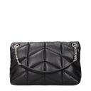 Saint Laurent Puffer Shoulder Bag Women Leather Black