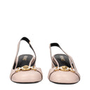 Versace Women's Sandals Pink Leather/Pink Sole