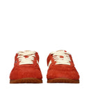 Autry Women's Suede Orange/Beige Sneakers