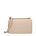 Pinko Love One Shoulder Bag Woman Beige Leather