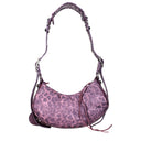 Balenciaga Le Cagole Women's Shoulder Bag Pink Leather