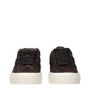 Moncler Monaco 2 Men's Suede Brown Sneakers
