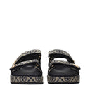 Tory Burch Kira Women's Sandals Beige/Navy Blue Fabric