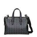 Pineider Men's Work Bags Leather Black/Green