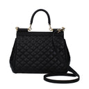 Dolce&Gabbana Sicily Medium Handbag For Women In Black Leather