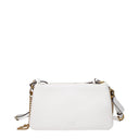 Pinko Women's Shoulder Bags White Leather/Silk
