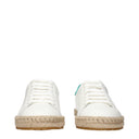 Palm Angels Women's Sneakers White/Aqua Green Leather