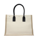 Saint Laurent Handbag Rive Gauche Women Fabric Beige/Black