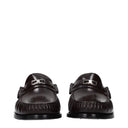 Celine Triomphe Men's Moccasins Brown/Black Leather