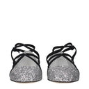 Jimmy Choo Astoria Women's Silver Glitter Ballet Flats