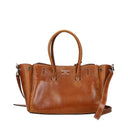 Balenciaga Women's Bel Air Carry Handbag Leather Brown/Tan