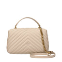 Pinko Handbags Lady Love Women Leather Beige
