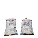 Balenciaga Women's Runner Sneakers Gray/Burgundy Fabric