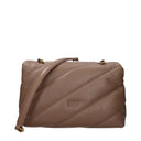 Pinko Sac à bandoulière Love Puff pour femmes Cuir Marron/Gingembre