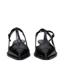 Miu Miu Women's Sandals Leather Black/Ivory