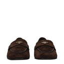 Prada Women's Moccasins Suede Brown/Black