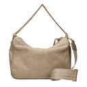 Versace Damens Hobo-Handtasche aus Stoff in Beige/Sand